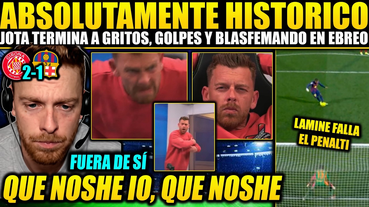 JOTA JORDI TERMINA A G0LPES CON UNA MESA Y SE DERRUMBA EN UNA NOCHE HISTÓRICA ¡LAMINE FALLA EL PENAL