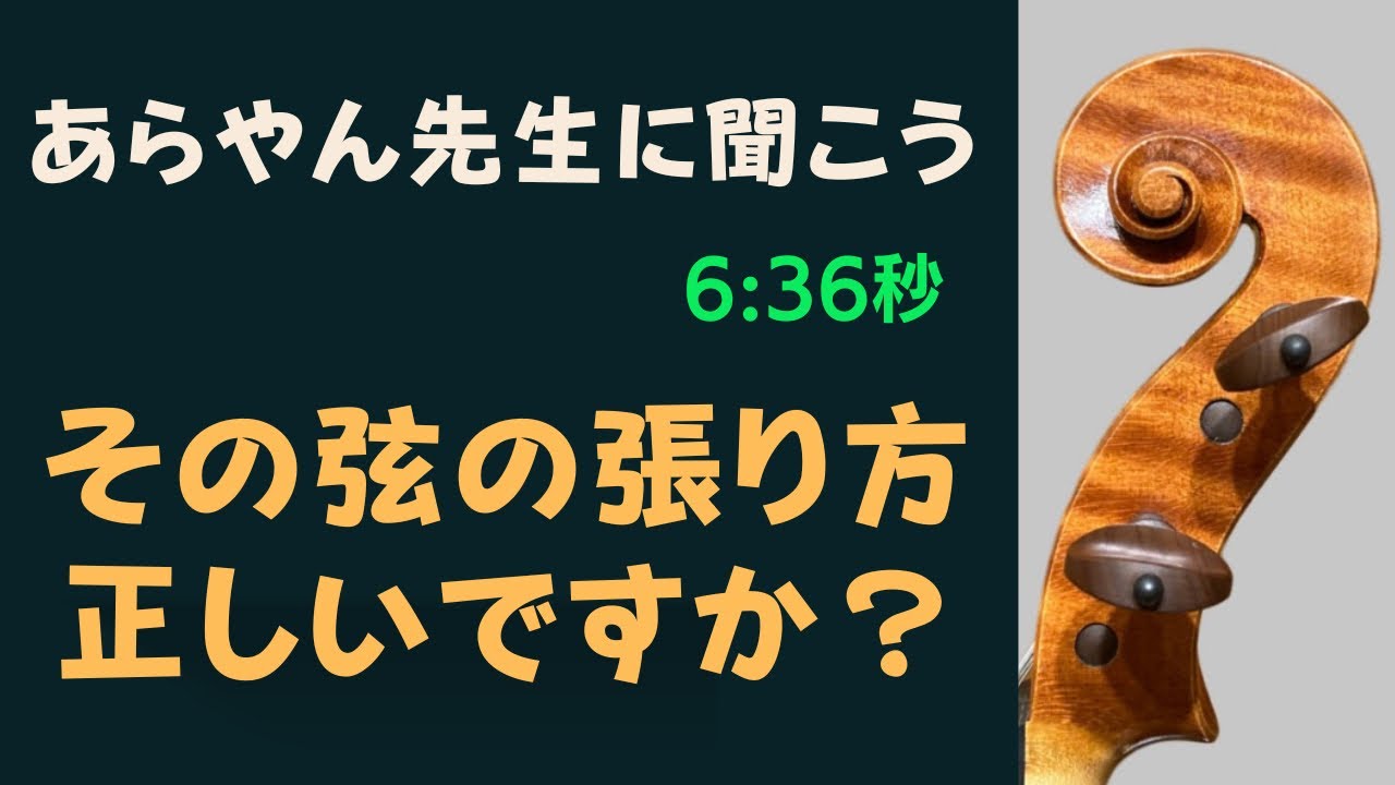 ❸バイオリン🎻AG弦の張り方　巻き方　駒確認