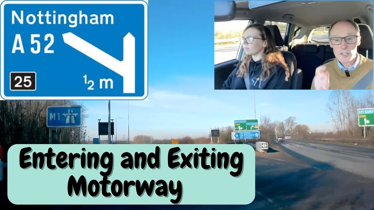 How to Enter and Exit a Motorway from slip roads with student