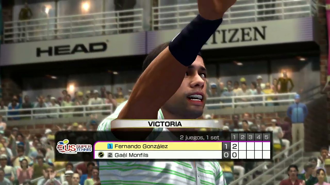 PROBANDO EL VIRTUAL TENNIS 4 EN PC MODO ARCADE CON FERNANDO GONZALEZ