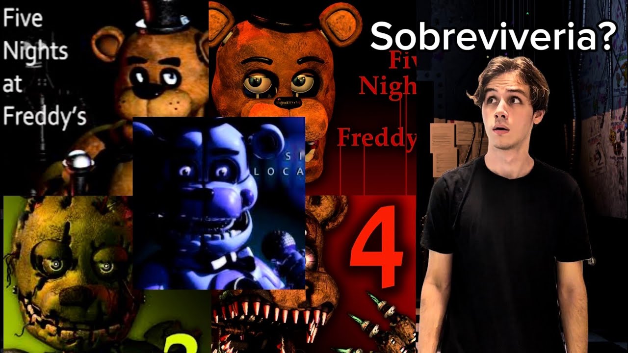 Como seria se eu estivesse em CADA FNAF?! (Compilado FNAF 1 - SL)