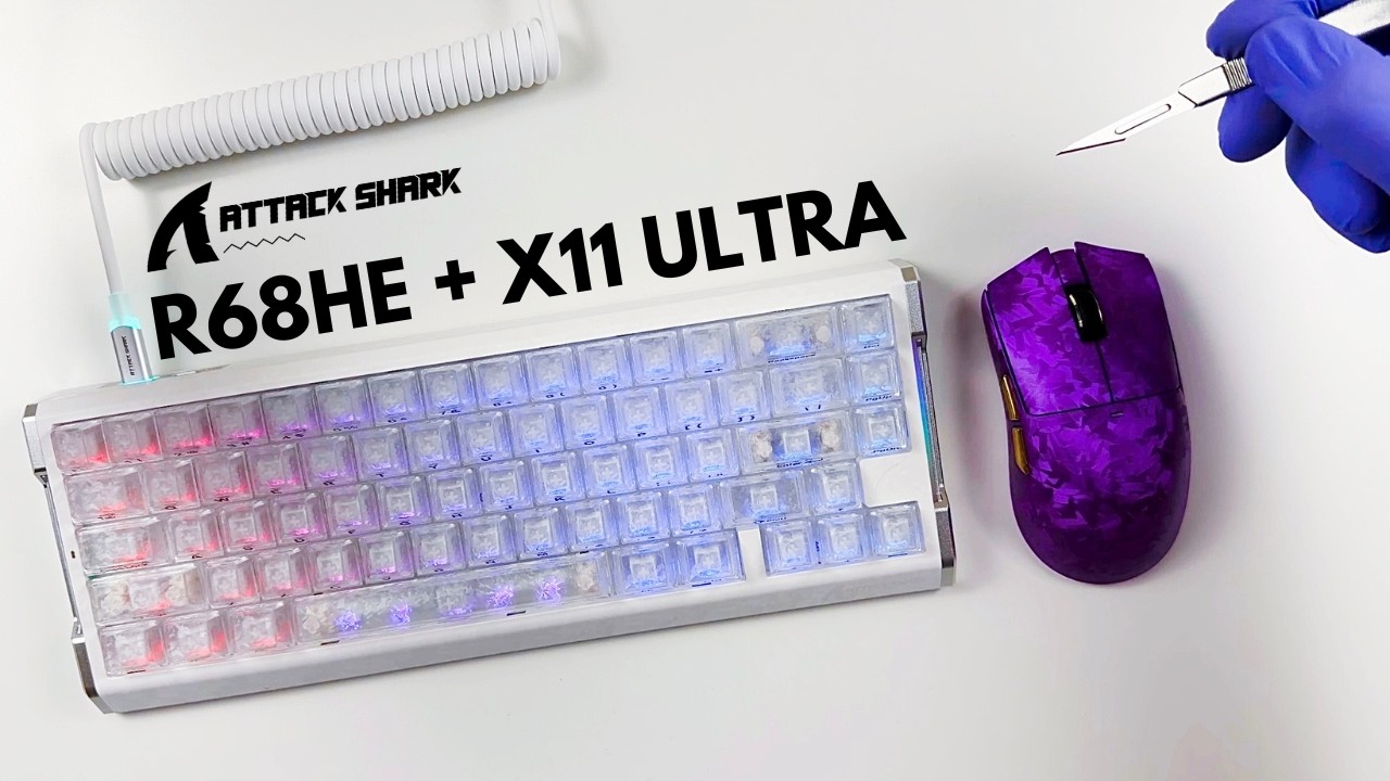 Attack Shark R68HE Keyboard & X11 Ultra Gaming Mouse Unboxing + Fortnite Gameplay ASMR