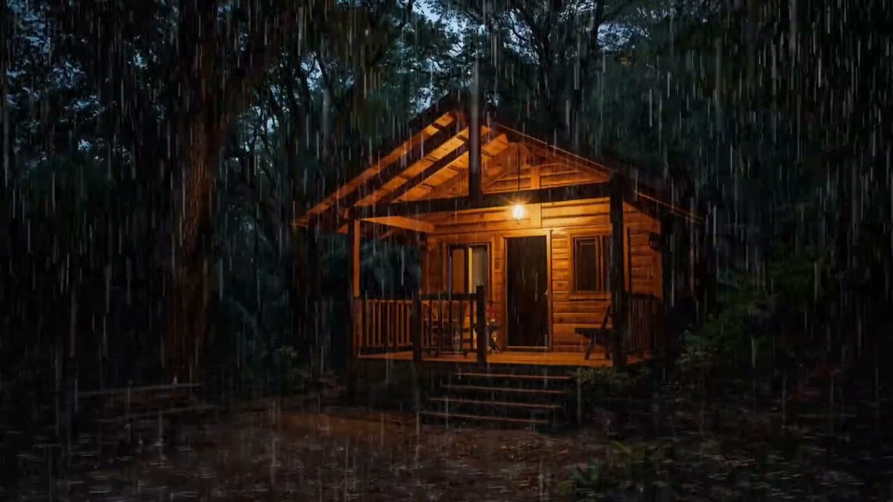 Dark Night Thunderstorm ⚡ Rain & Thunder Sounds for Deep Sleep & Insomnia Relief