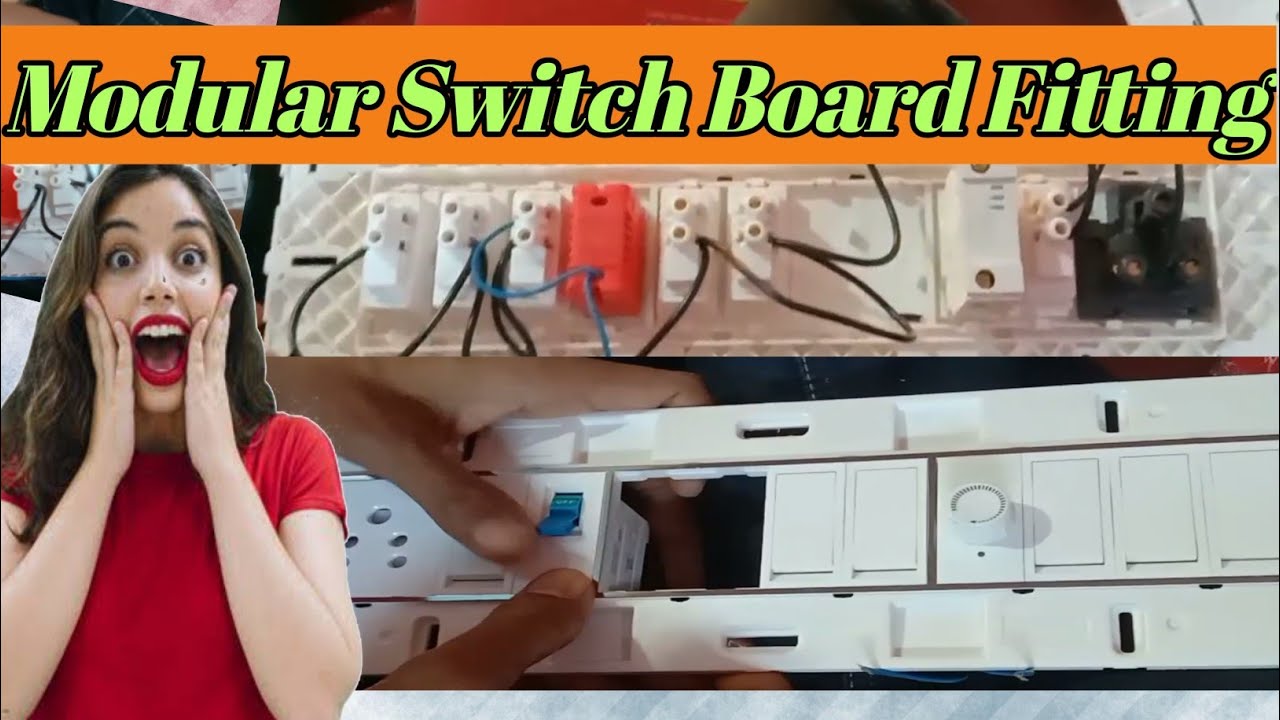 modular switch board fitting. Normal -12 modular Switch Board .6 switch connection.1 MCB