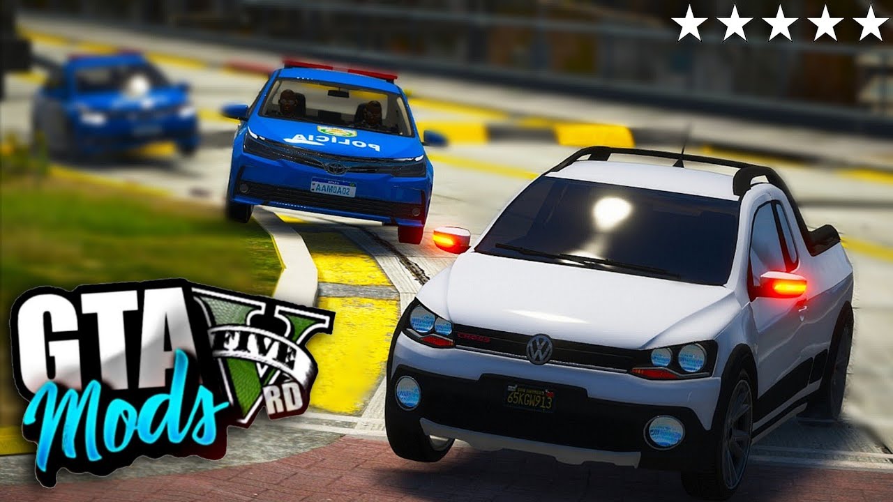 FUGA INSANA DA POLICIA DE SAVEIRO CROSS do LEO DA HORNET! ( DENTRO DA FAVELA ) - GTA 5 MODS
