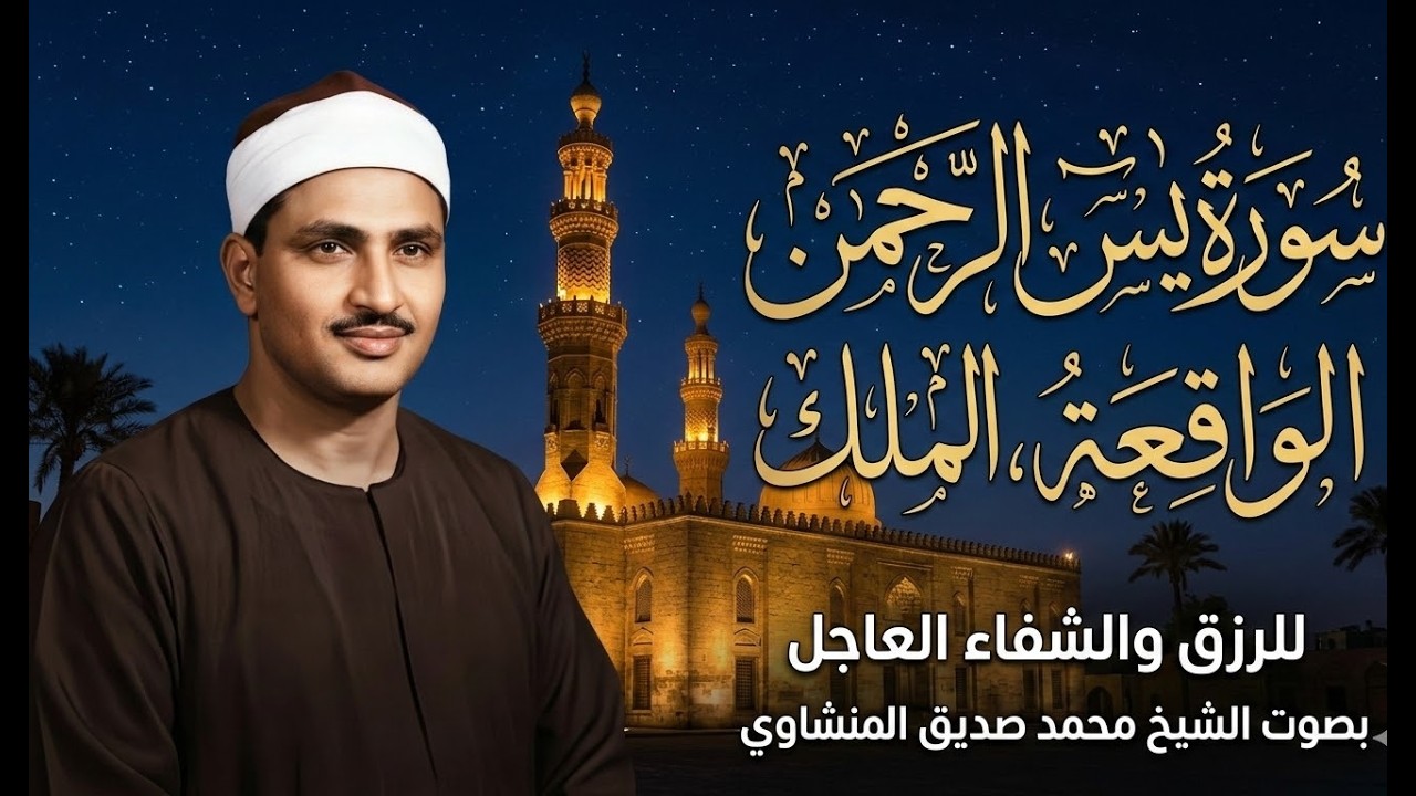 سورة يس والرحمن والواقعة والملك  لجلب الرزق والبركة والشفاء العاجل بإذن الله