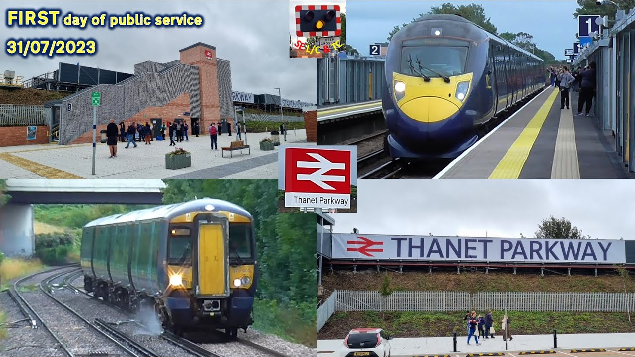 Trains at Kent's NEWEST Railway Station: Thanet Parkway (31/07/2023)
