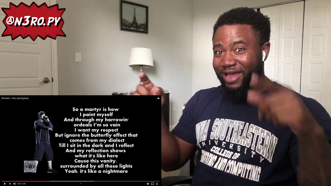 THE WAY HE PUTS WORDS TOGETHER! - Eminem - Fine Line - REACTION