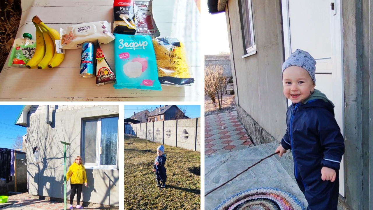 ПРОЙШЛИСЬ ПО МАГАЗИНАХ ДЕЩО КУПИЛИ І ЗНОВУ ДОМАШНЯ РОБОТА І ВЕЧІРНЯ  ПРОГУЛЯНКА З СВЯТІКОМ.