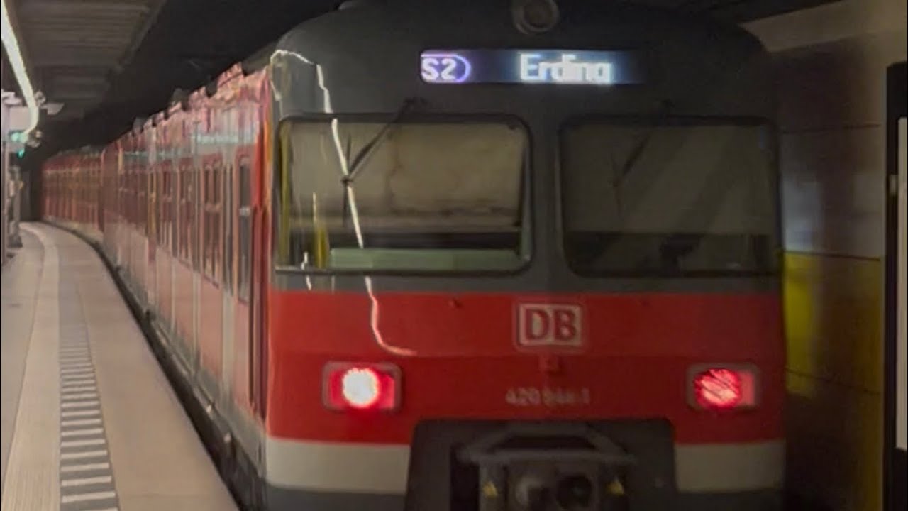 Mitfahrt mit dem s bahn im city Tunnel br 420 von München hbf nach rosenheimer Platz 