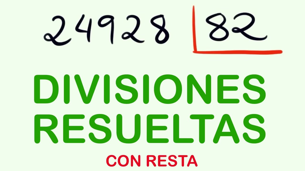 División de 2 cifras para practicar Ejercicio resuelto ( 24928 entre 82 )