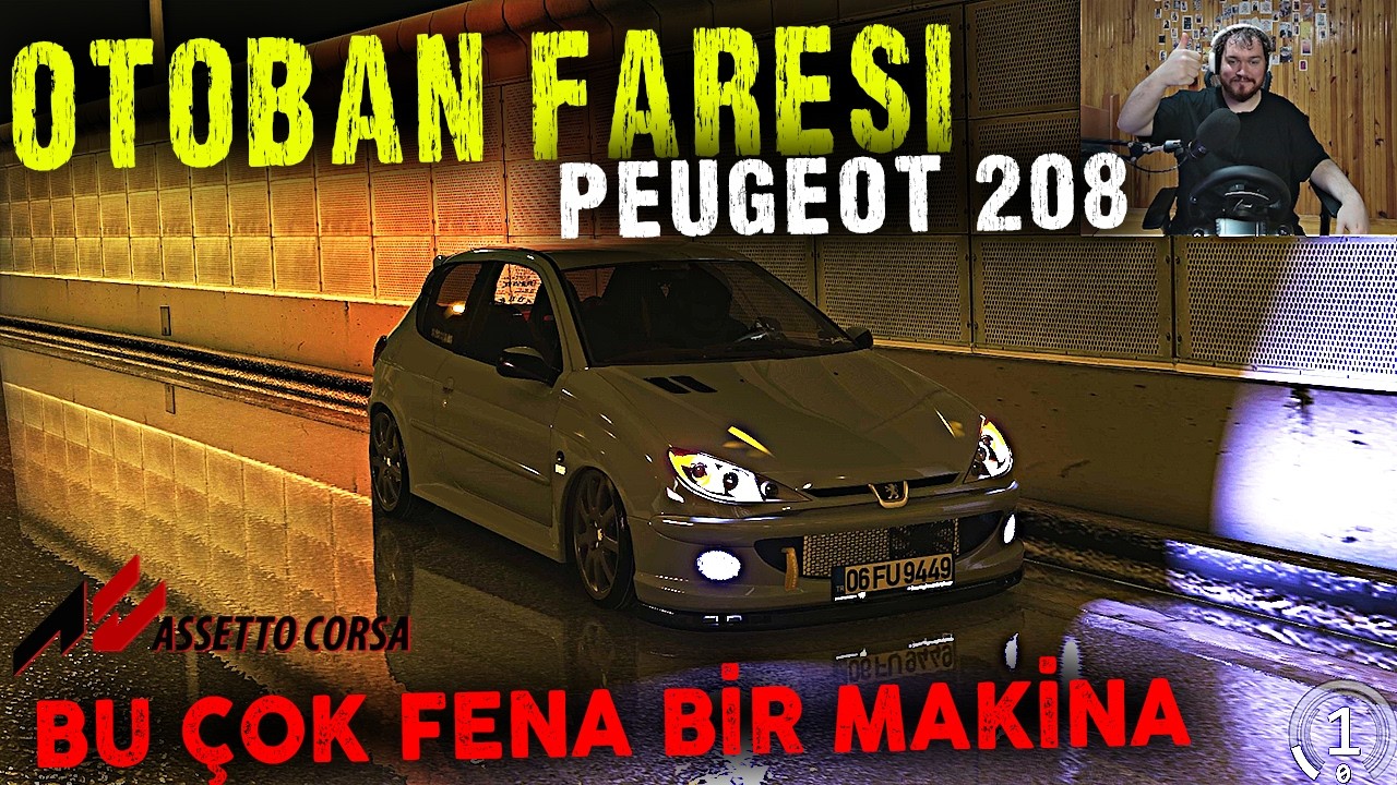 OTOBAN FARESİ PEUGEOT 208 - BU ÇOK FENA BİR MAKİNA / Assetto Corsa / Logitech G29 Driving