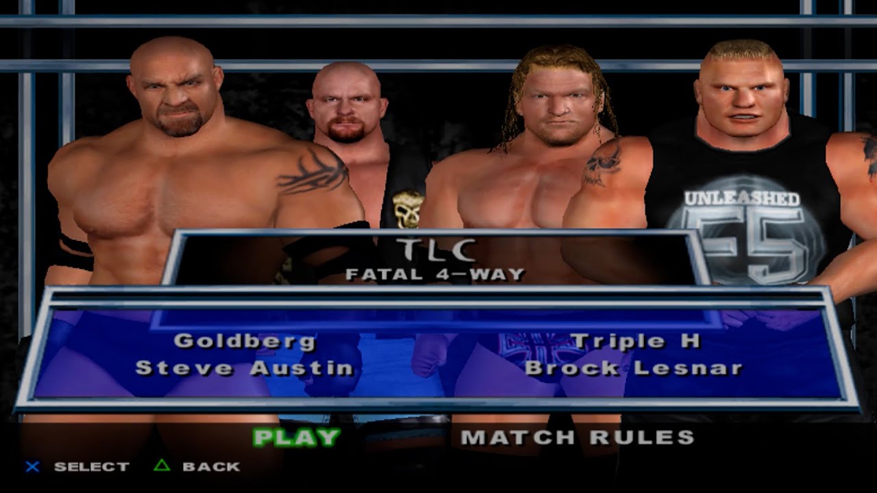 WWE SmackDown! Here Comes the Pain - Goldberg,SteveAustin,TripleH,BrockLesnar (TLC)
