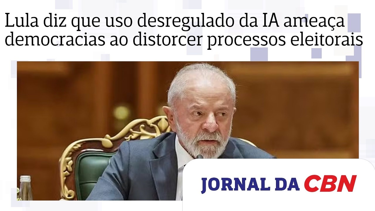 Lula diz que uso desregulado da IA ameaça democracias ao distorcer processos eleitorais