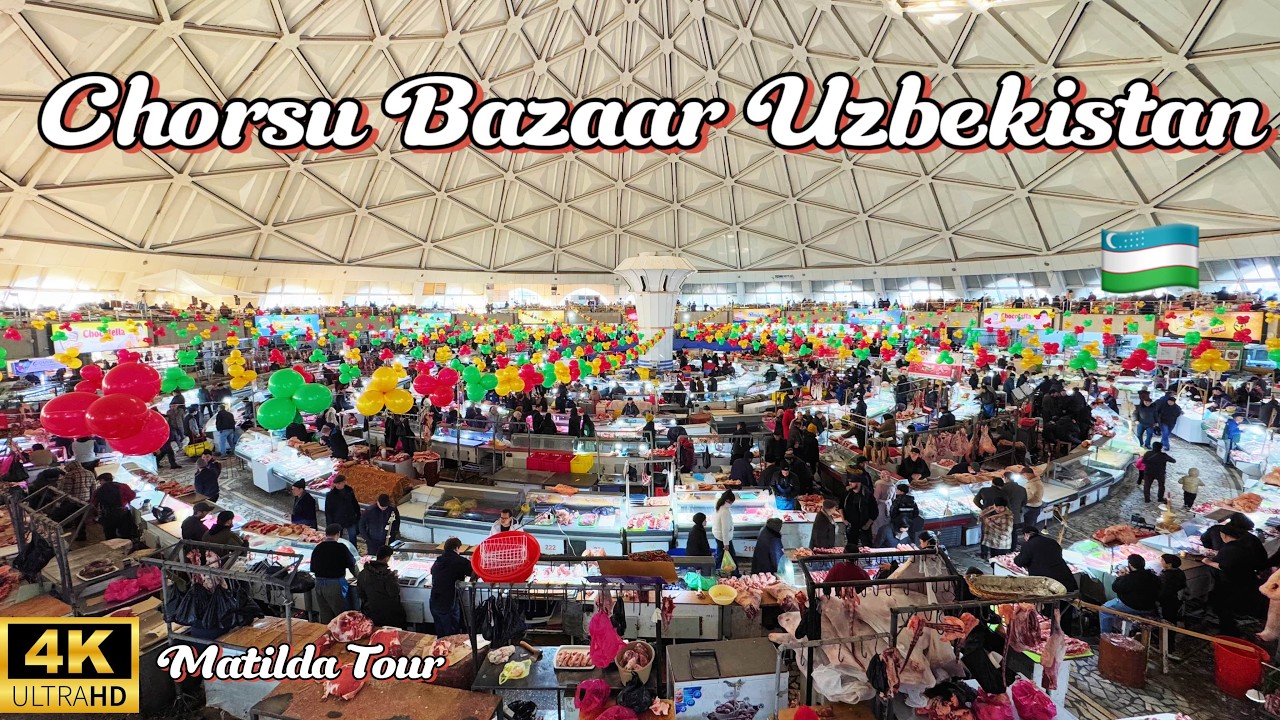 Exploring Chorsu Bazaar | Tashkent’s Largest Covered Market | Uzbekistan 4K 2025