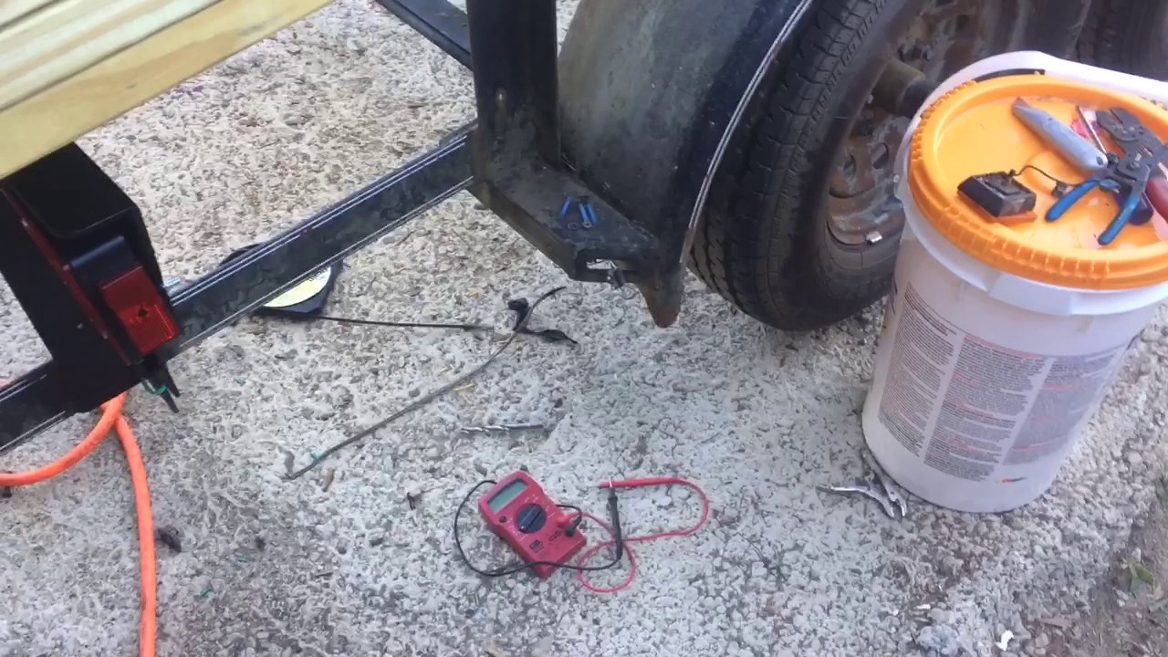 Re-decking and re-wiring a 16-foot flatbed trailer.