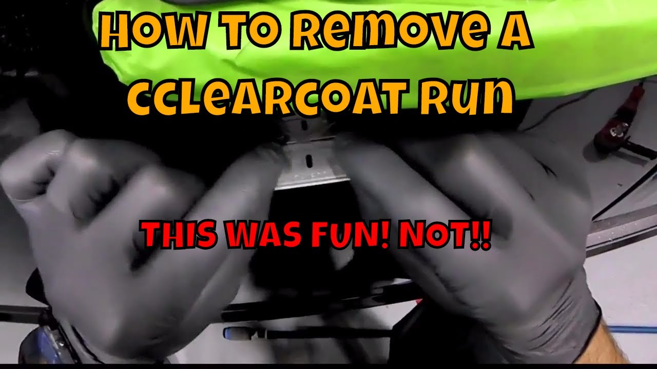 How to remove a run - removing clear coat runs
