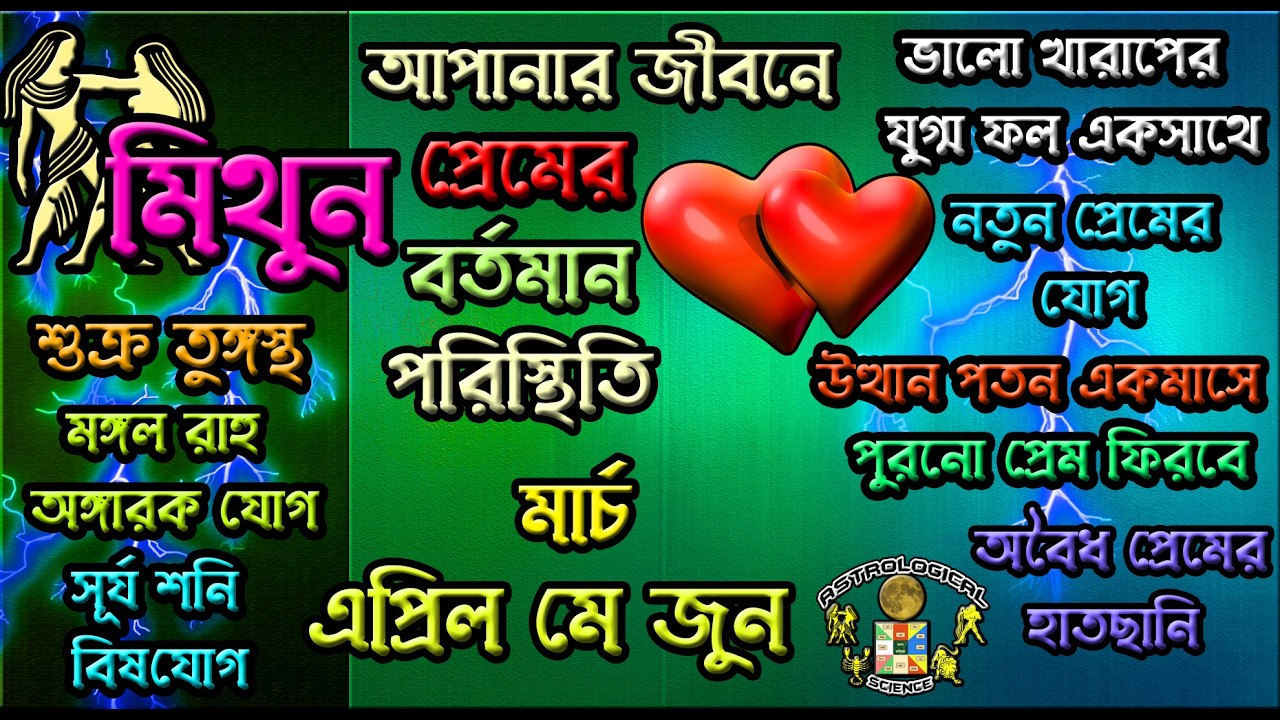 মিথুন লগ্নের মার্চ থেকে জুন ২০২৬ সালে প্রেমে কি কি বদল আসছে Gemini Love Life মিথুন লগ্নের প্রেম ২০২৬