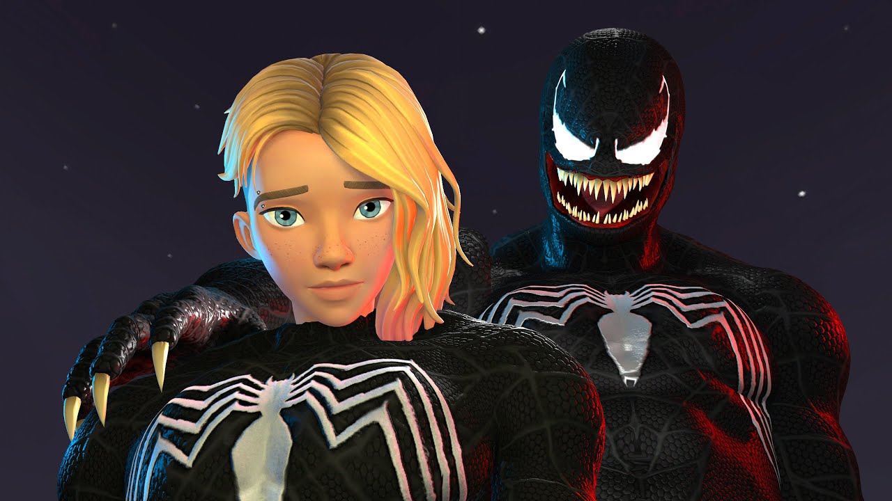 Giantess Gwen Stacy transform to Venom / Giantess growth up!