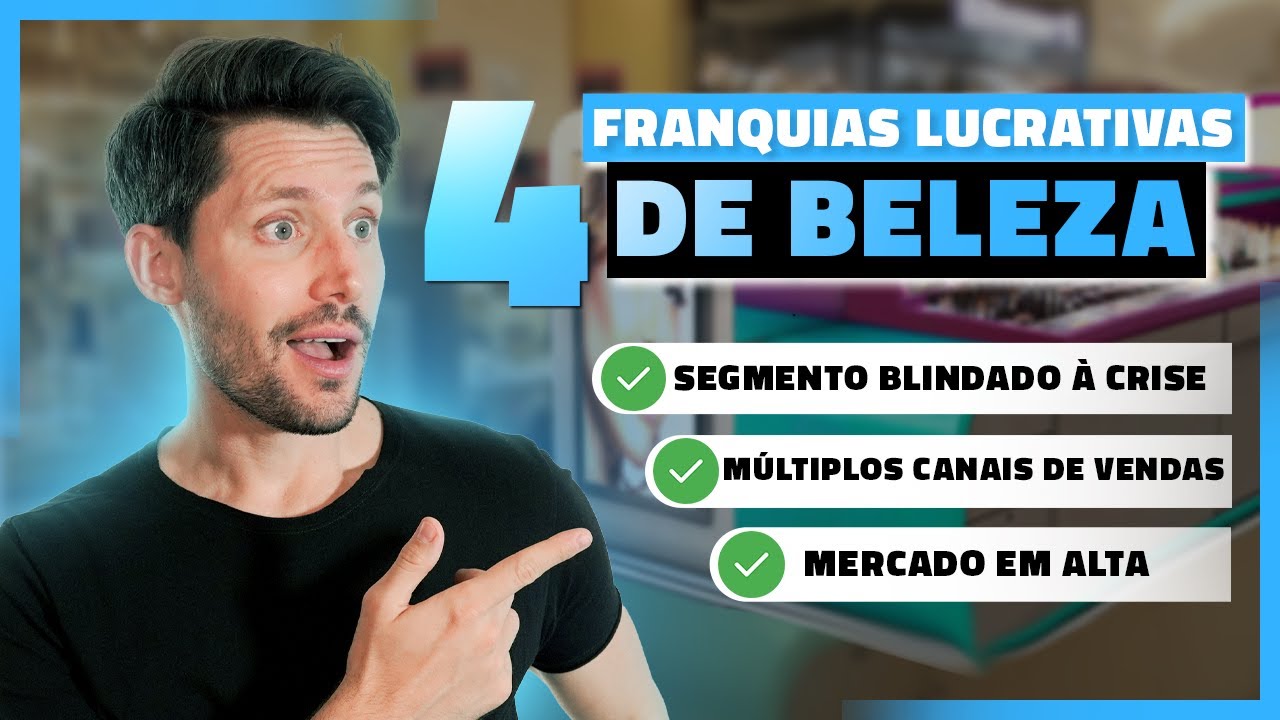 4 FRANQUIAS PARA GANHAR MUITO DINHEIRO VENDENDO PRODUTOS DE BELEZA EM QUIOSQUE DE SHOPPING!