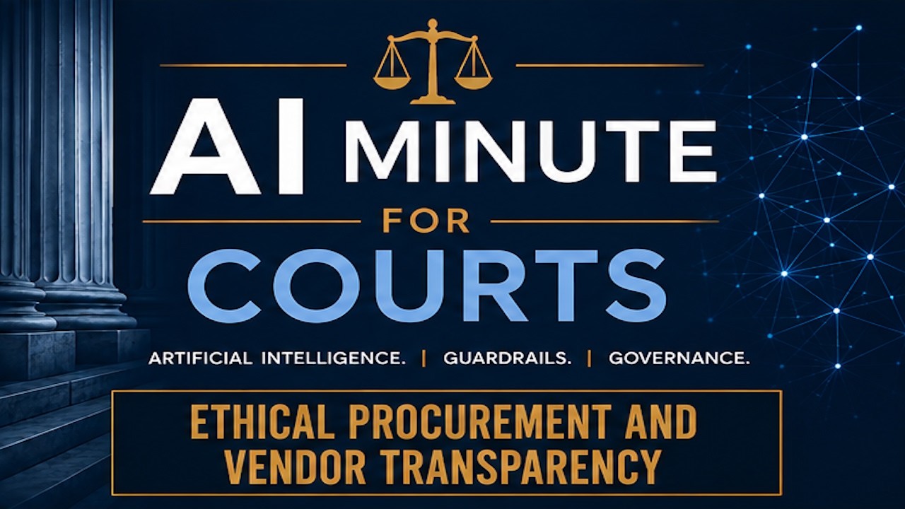 AI Minute for Courts: Ethical Procurement and Vendor Transparency