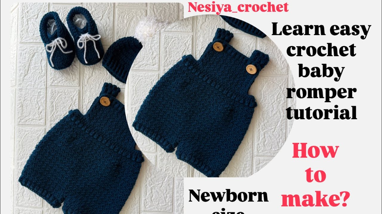 How to make easy stylish beautiful baby romper | crochet| new born | size 0-3, 3-6, 6-12 | tutorial 