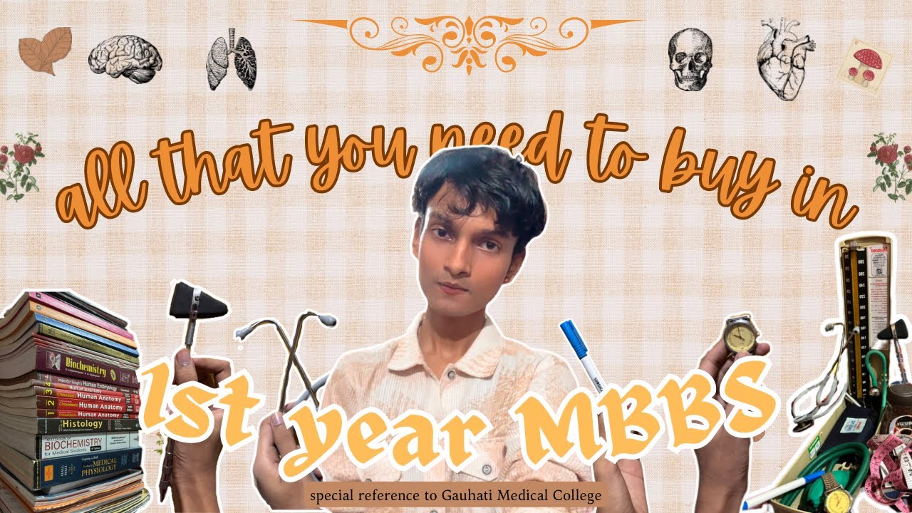 ⚕️1st YEAR ESSENTIALS🩺  AND BOOKS📚| MBBS journey| GMCH Assam