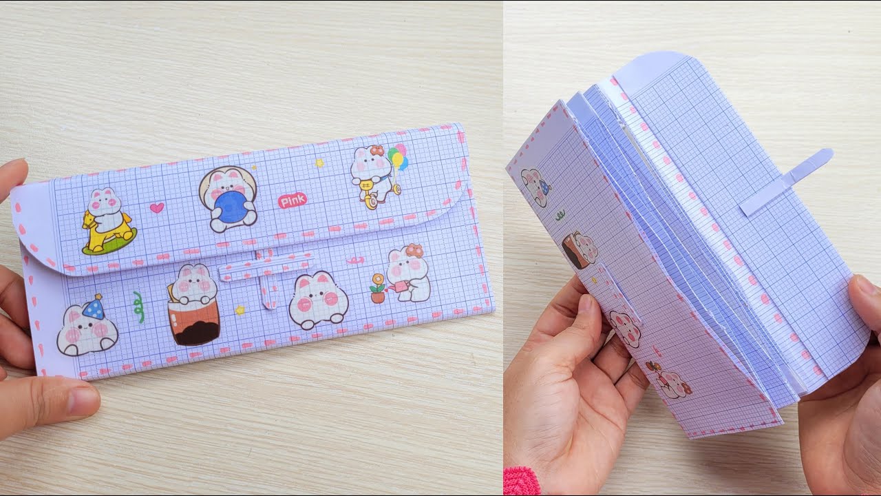 Cách Làm Ví Tiền Bằng Giấy Tập Ô Ly Học Sinh | Vân Handmade