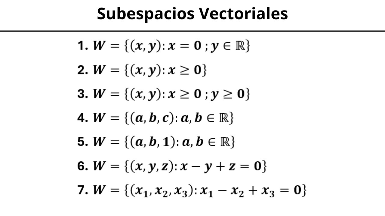 Subespacios Vectoriales