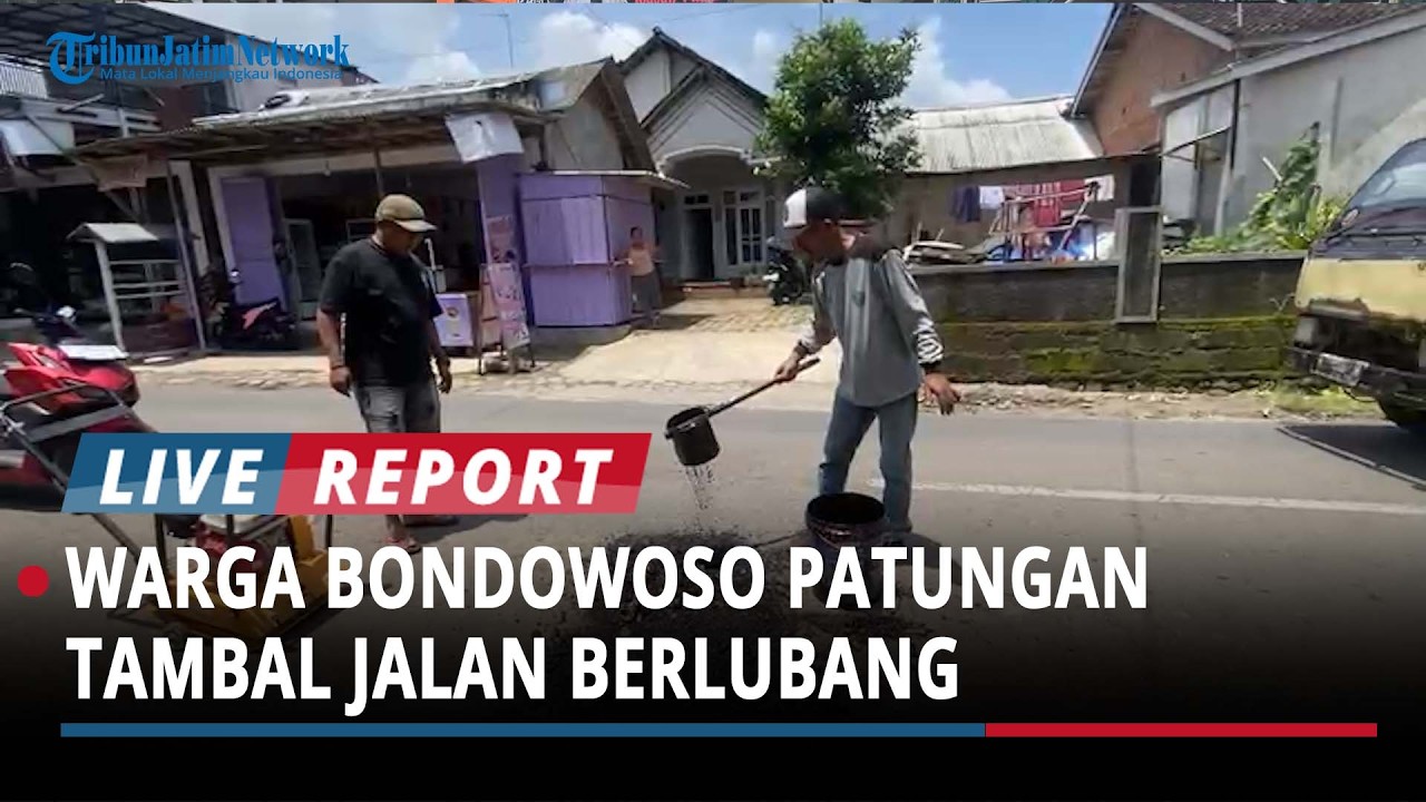 Jelang Lebaran 2026, Warga Pujer Bondowoso Patungan Tambal Sulam Jalan Berlubang Sepanjang 3 Km