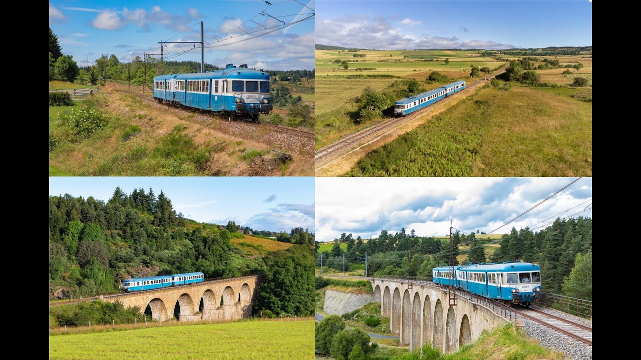 Voyage en autorail X2800 à travers la Lozère et le massif central