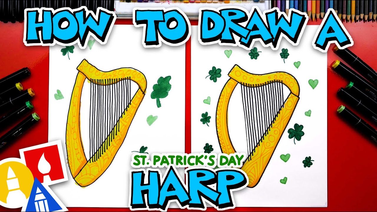 How To Draw A Harp For St. Patrick's Day