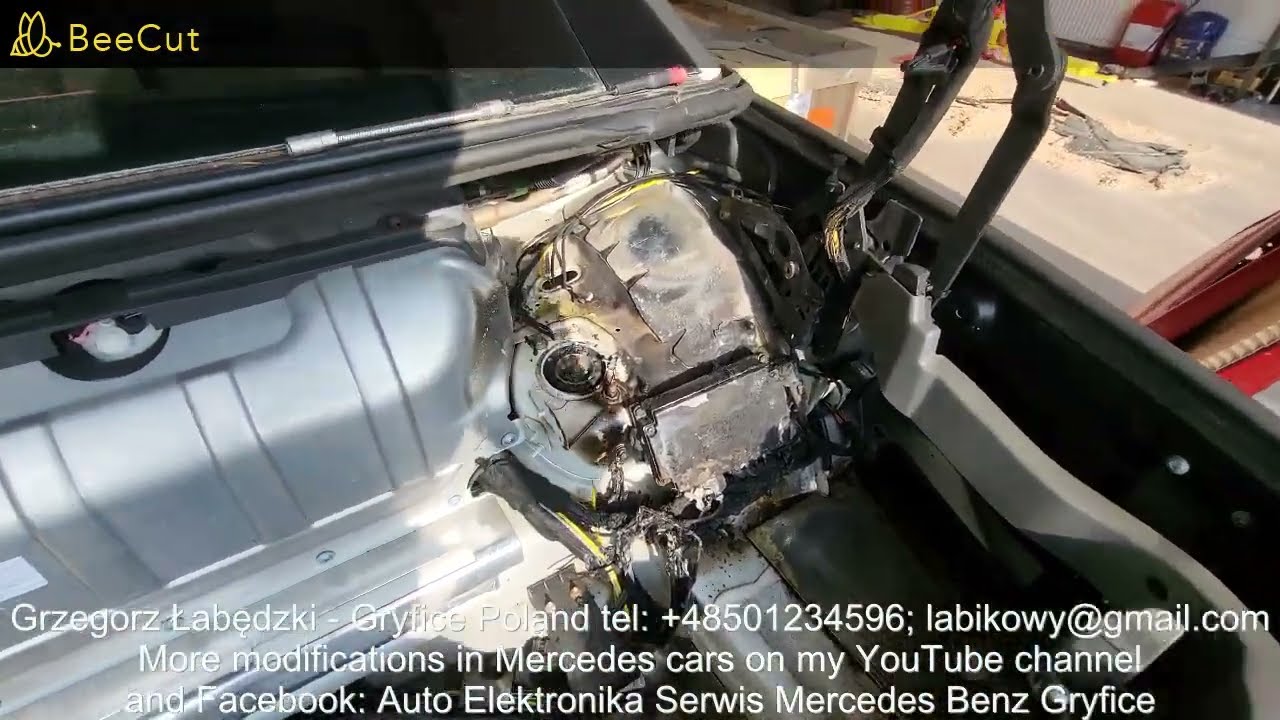 GLAEM - Mercedes SL 500 - spalona instalacja i moduł BCM Battery Control Module - zapowiedź naprawy