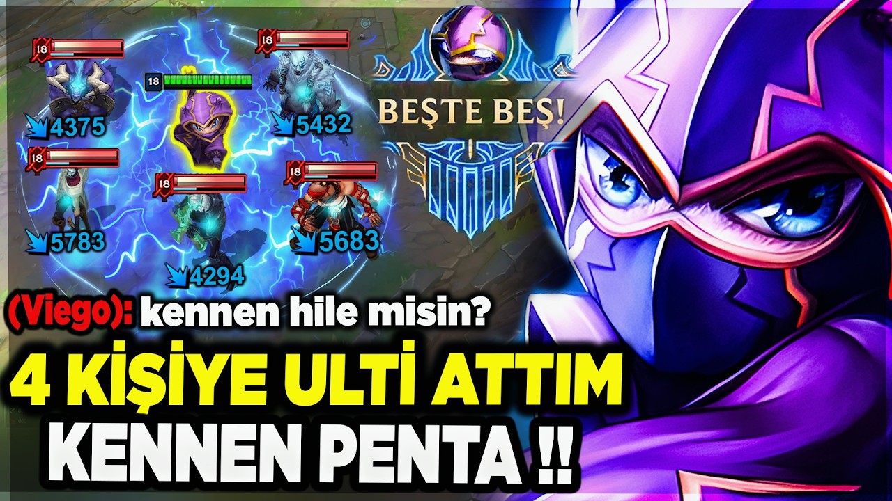 1100 AP KENNEN 😱 4 KİŞİYE ULTİ ATTIM EFSANE PENTA !!
