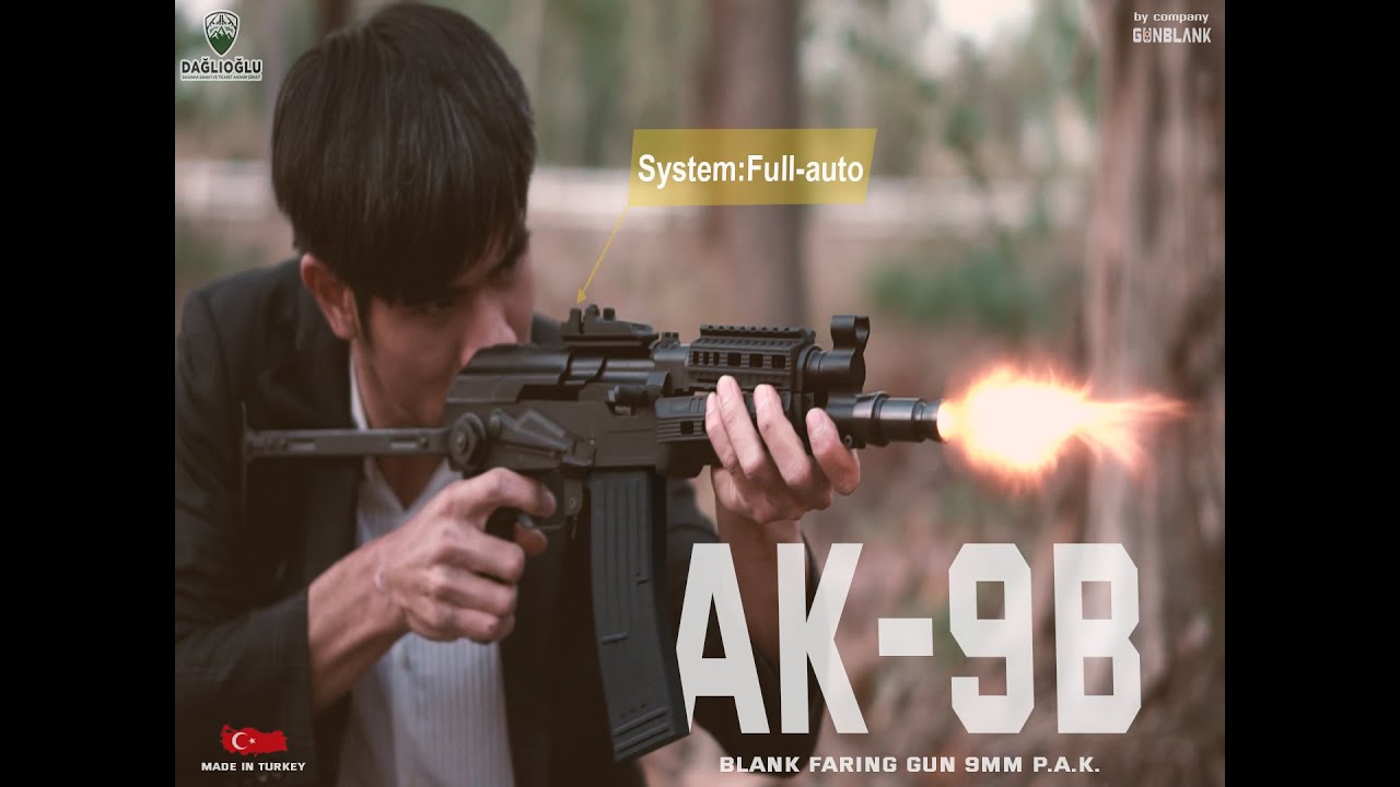 Blank Firing Gun Daglioglu AK9-B 9mm P.A.K. เปิดตัวโหมดยิงระบบ Full Auto