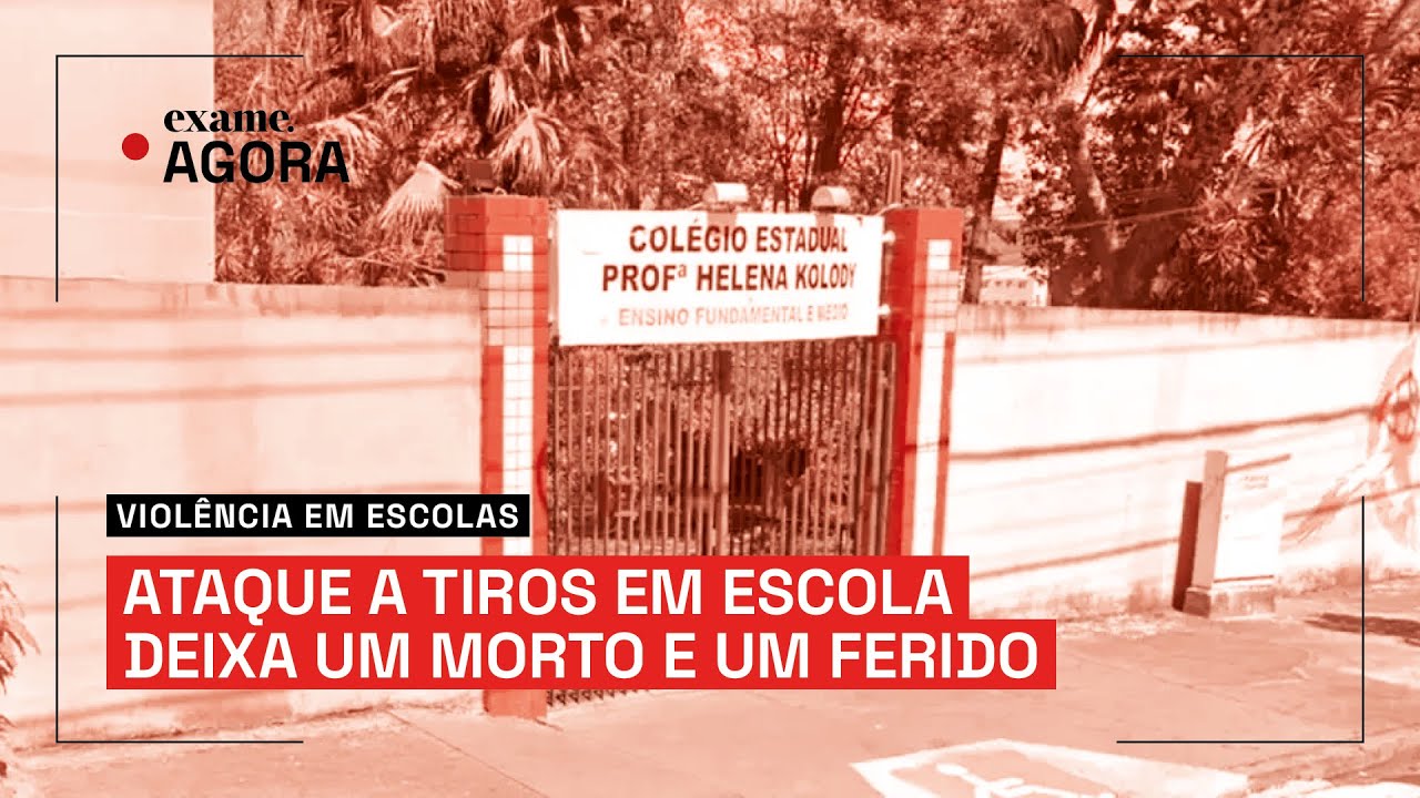 Ataque a tiros em escola deixa um morto e um ferido.