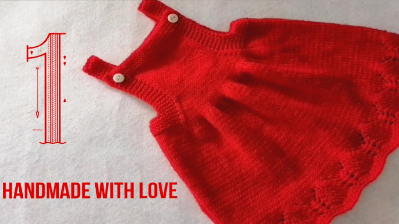 تريكو فستان بيبي بغرزه اجور سهله جدا (الجزء الاول) tutorial baby knitting dress