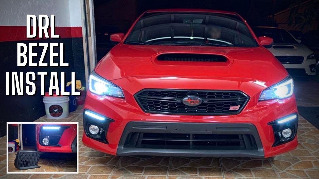 Установка рамки противотуманных фар Subispeed DRL (WRX STI 2019)