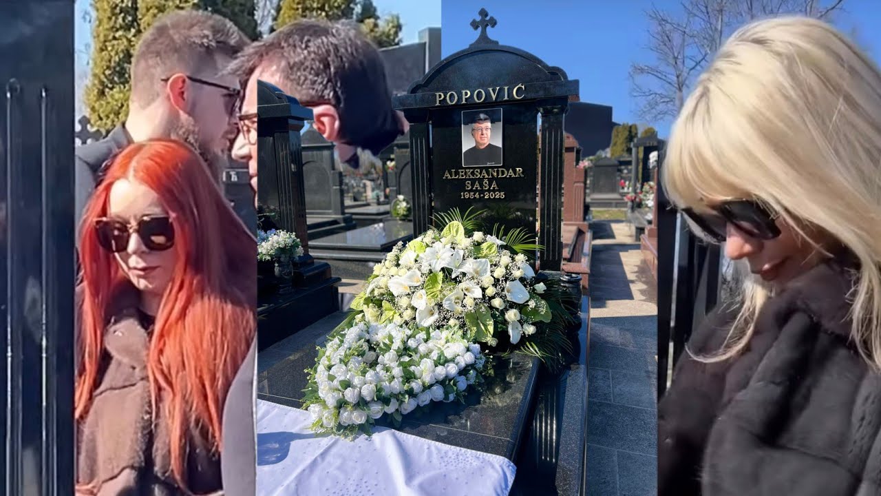 Godišnjica smrti Saše Popovića: Suzana i porodica stigli na groblje