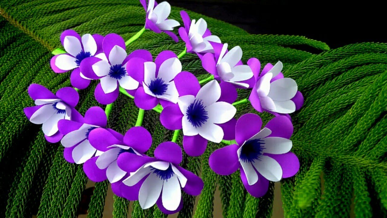Beautiful Paper Flowers | Paper Craft | Beautiful Paper Flower Making | DIY Home Decor | DIY Flower