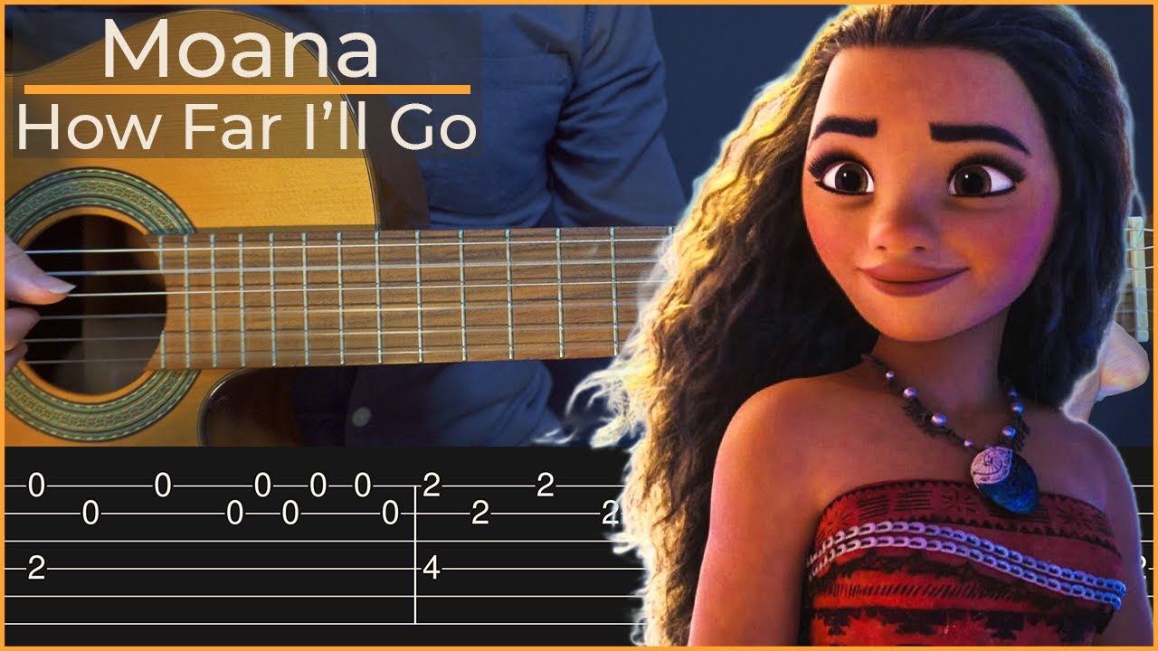 Moana - How Far I'll Go (Simple Guitar Tab)