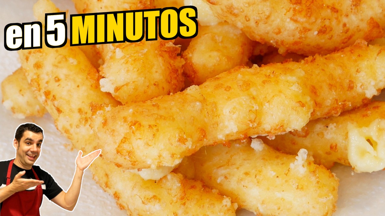 RAPIDÍSIMO! Palitos de Queso Mozzarella con solo 3 INGREDIENTES en 5 MINUTOS 🧀😋