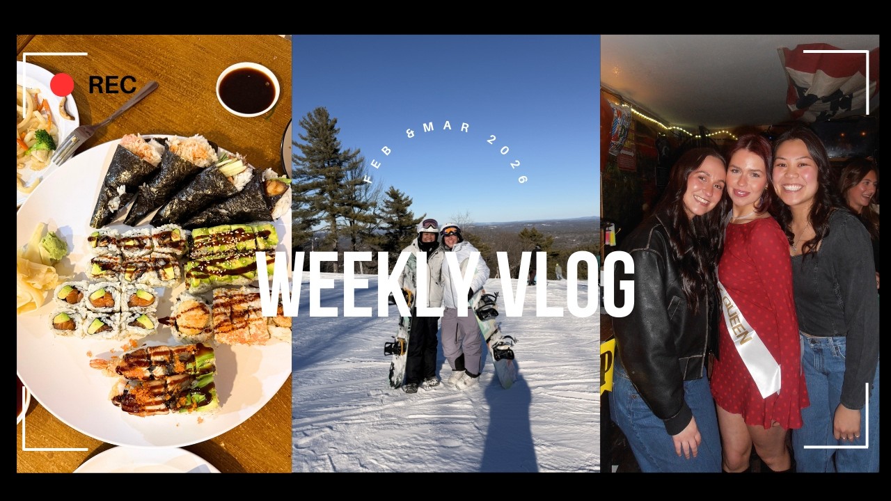 Weekly vlog: All you can eat sushi, karaoke, snowboarding!