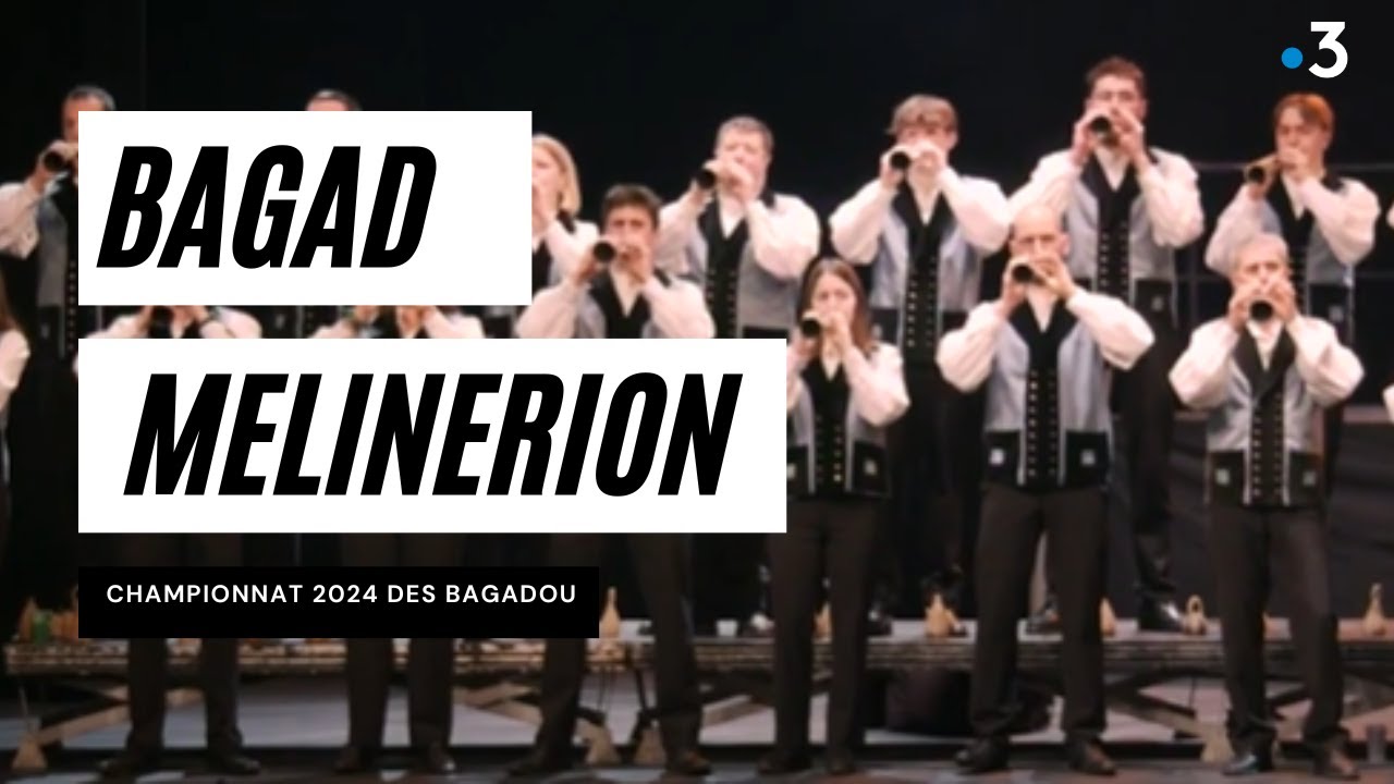 Le bagad Melinerion, bagad de Vannes, au championnat 2024 des Bagadoù au Quartz de Brest