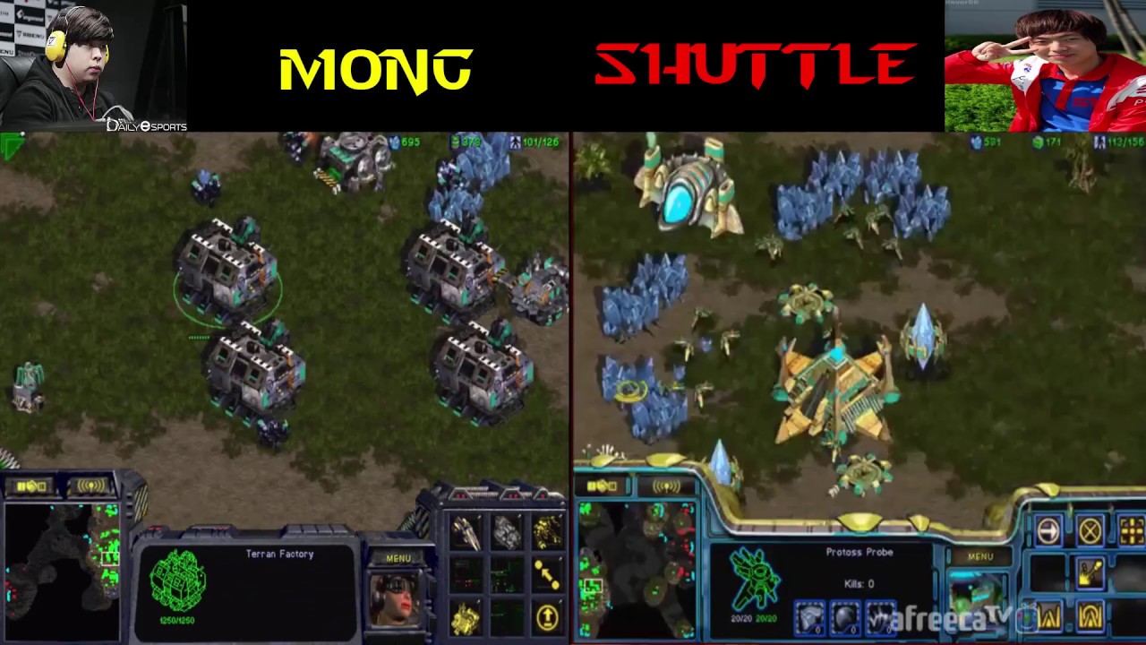 👍👍 [KCM]  스타1 - StarCraft Brood War 1:1 (DUEL FPVOD) Mong 윤찬희 (P) vs Shuttle 김윤중 (P) Python 파이썬