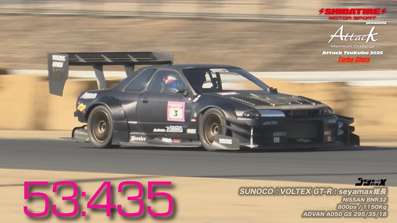 Shibatire presents Attack Tsukuba 2025：SUNOCO☆VOLTEX GT-R/seyamax総長[NISSAN BNR32]