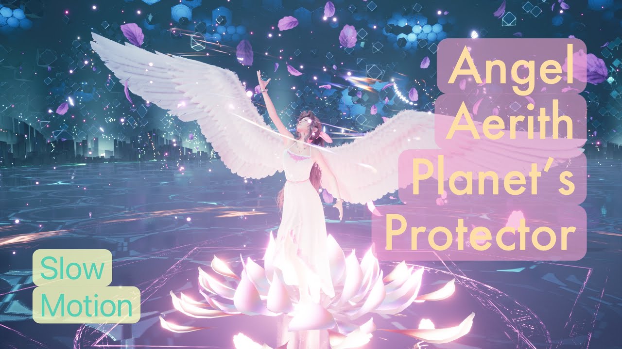 [FF7R]Slow motion of angel Aerith Limit Break-Planet's Protector