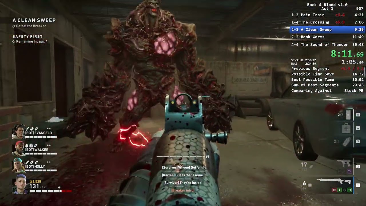 Back 4 Blood v1.0 Act 1 Speedrun - 