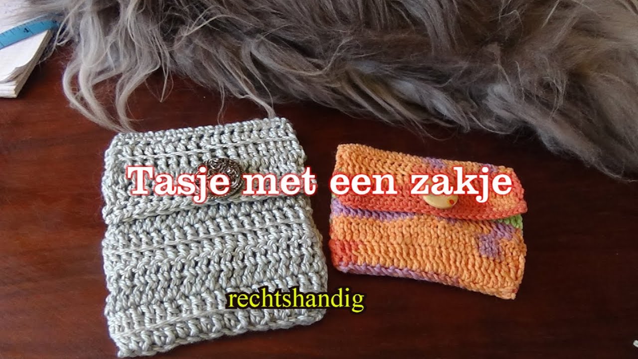 Haken - tutorial #584: Tasje met een zakje