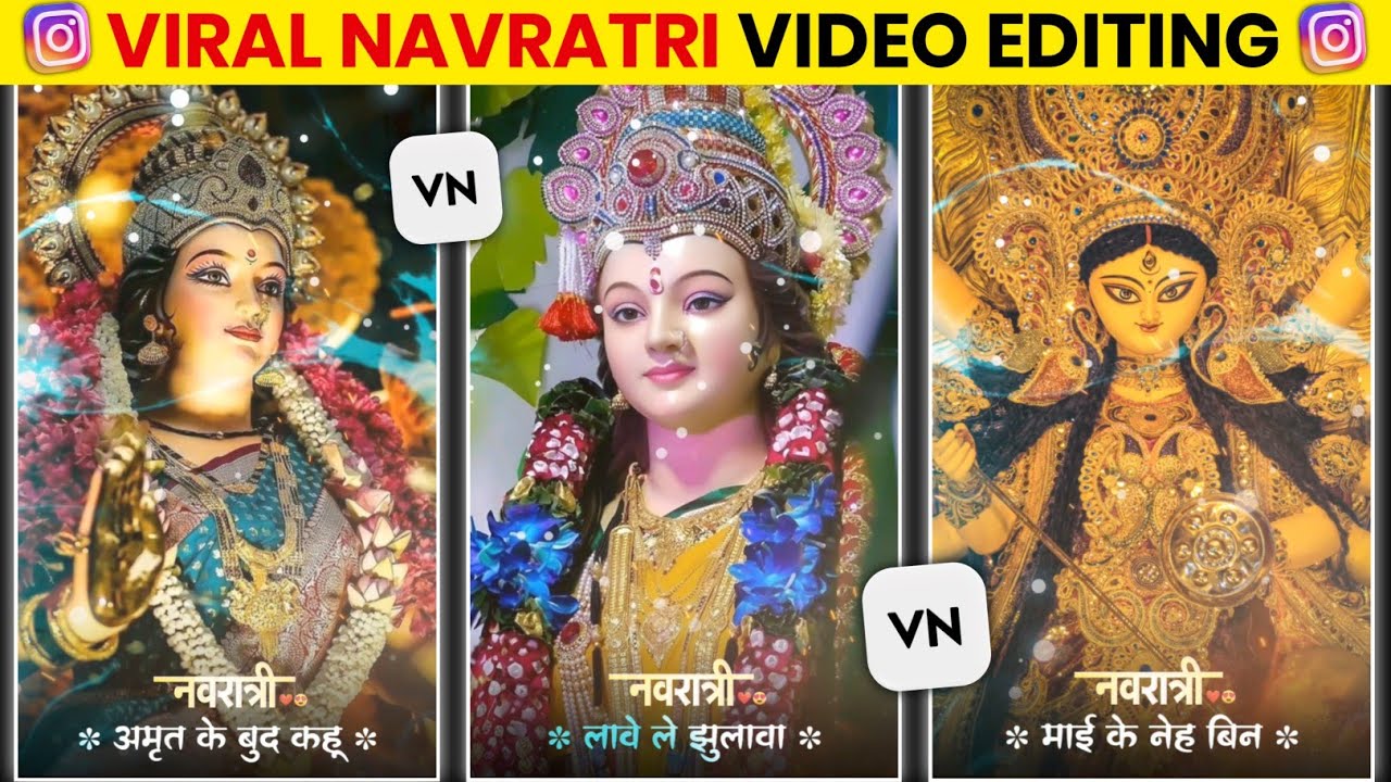 New Trending Durga Puja Status Video Editing | Navratri Special Status Video Editing in VN app 2025